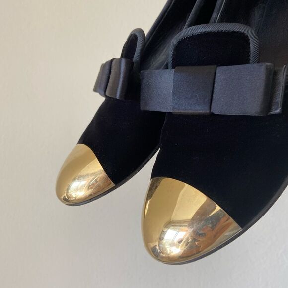 Giuseppe Zanotti Black Velvet Loafters Size 7,5 - Picture 4 of 10